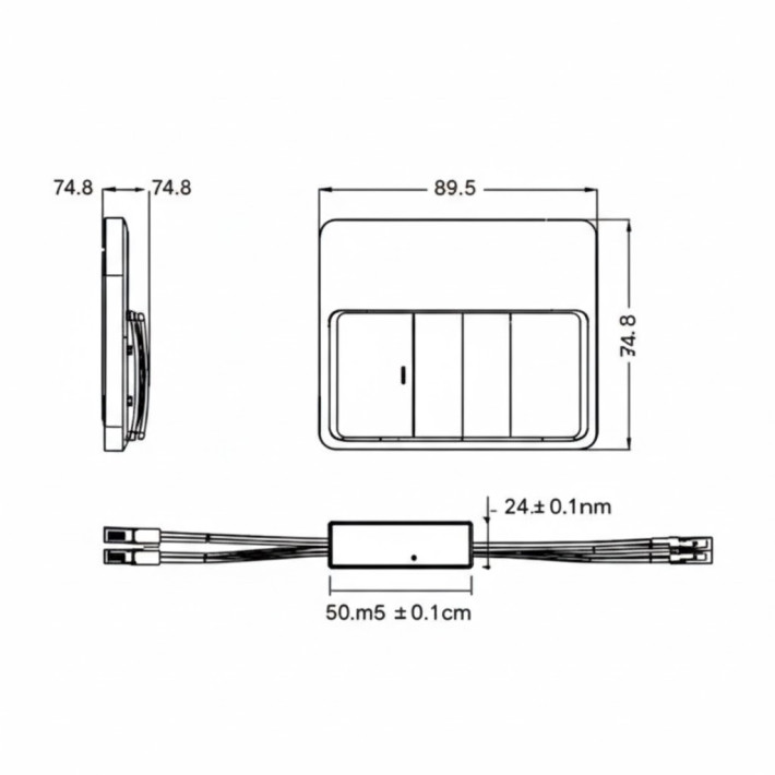 REJS távirányítós kapcsoló W16, 12V/72W, fehér, fali tartóval