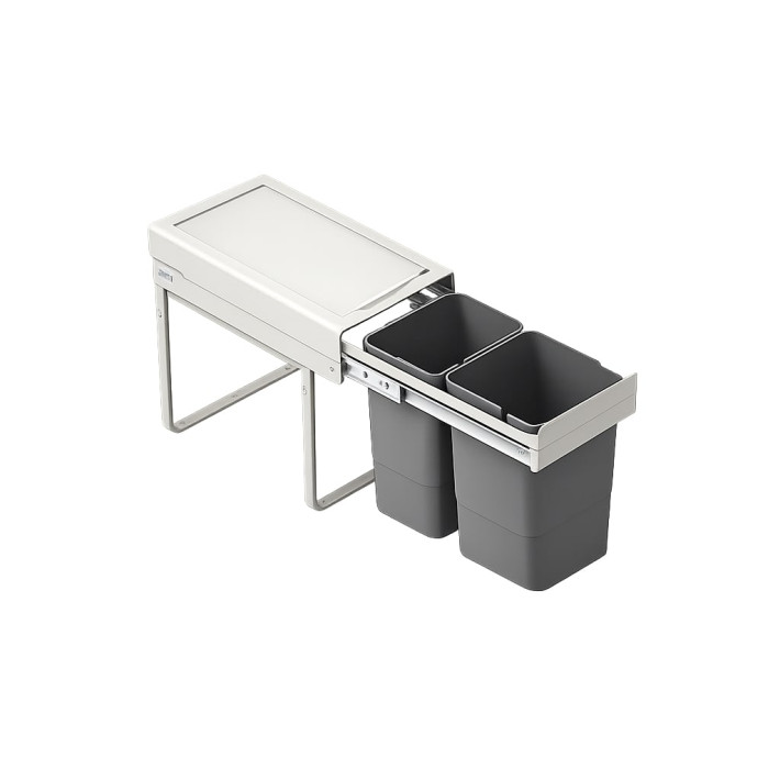 REJS JC 602 Kihúzható szemetes (2x15L), 40-es szekrénybe H-330, 500 mm mély