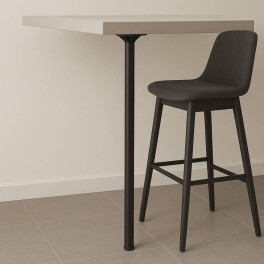 Fekete porfestett bárasztal láb – 1100 mm magas, 60 mm átmérő
