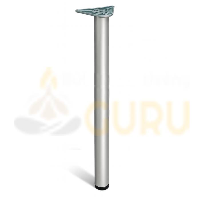 Matt króm fém bárasztalláb – 1100 mm, 60 mm átmérő