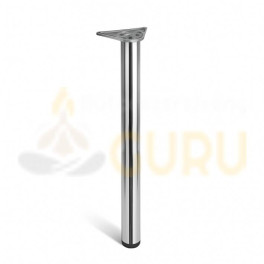 Krómozott fém bútorláb – 820 mm magas, kerek 60 mm