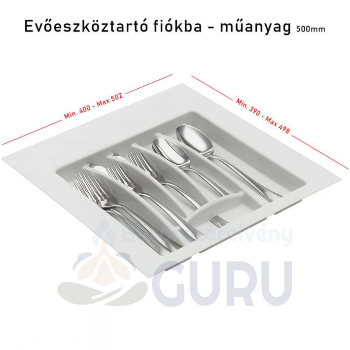 Evőeszköztartó – Fehér 500 mm