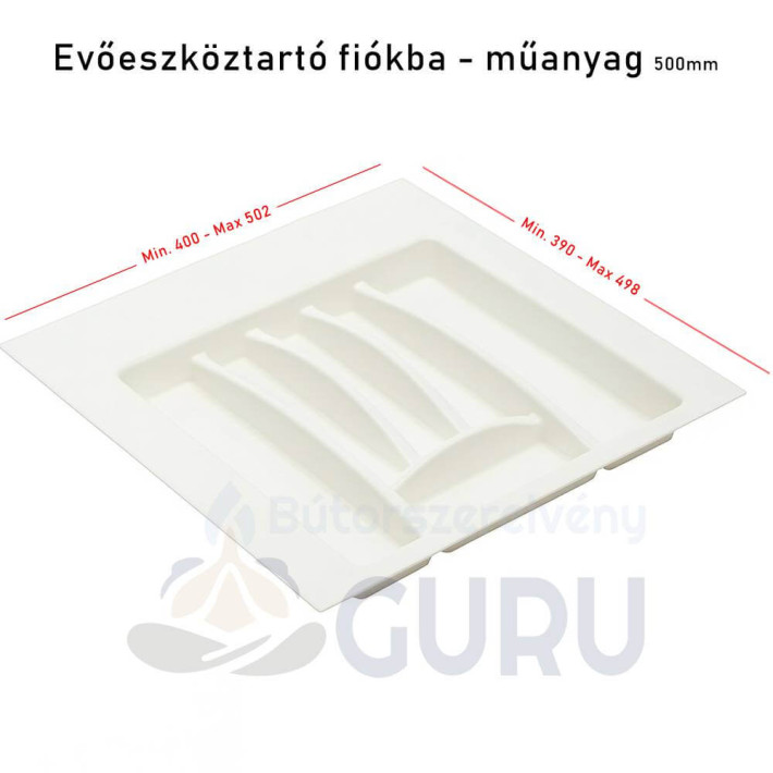 Evőeszköztartó – Fehér 500 mm