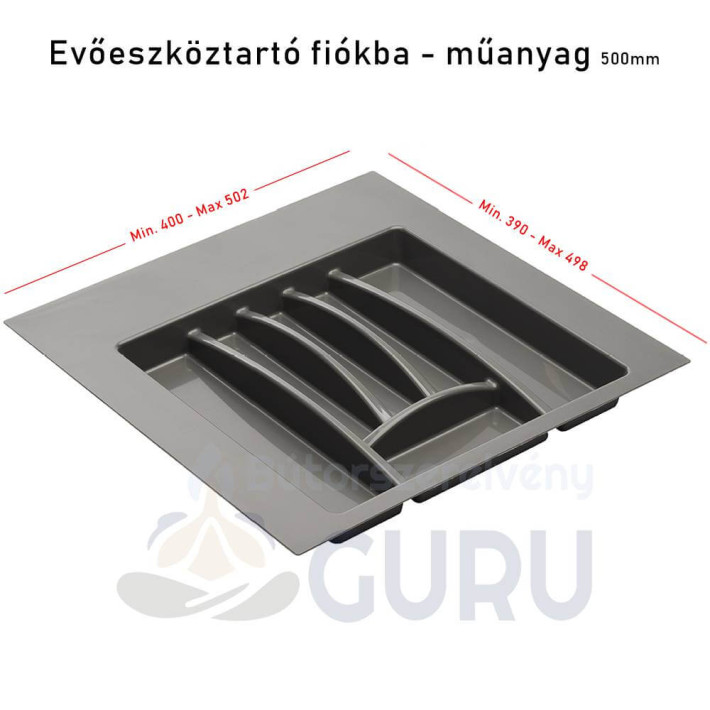 evőeszköz tartó - Szürke 500 mm