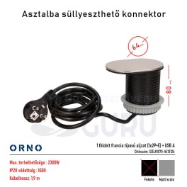 Pultba építhető konnektor