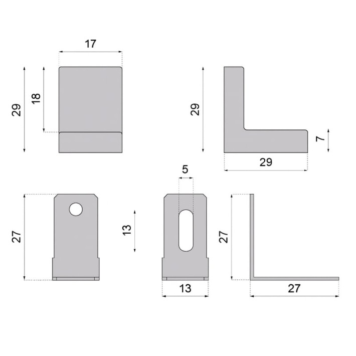 Polcrögzítő KN-375, fehér