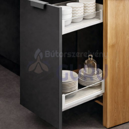 Maxima PURO mini alsó kihúzó Fehér / üveges 300 mm