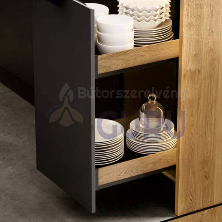 Maxima PURO mini alsó kihúzó Fehér / üveges 300 mm