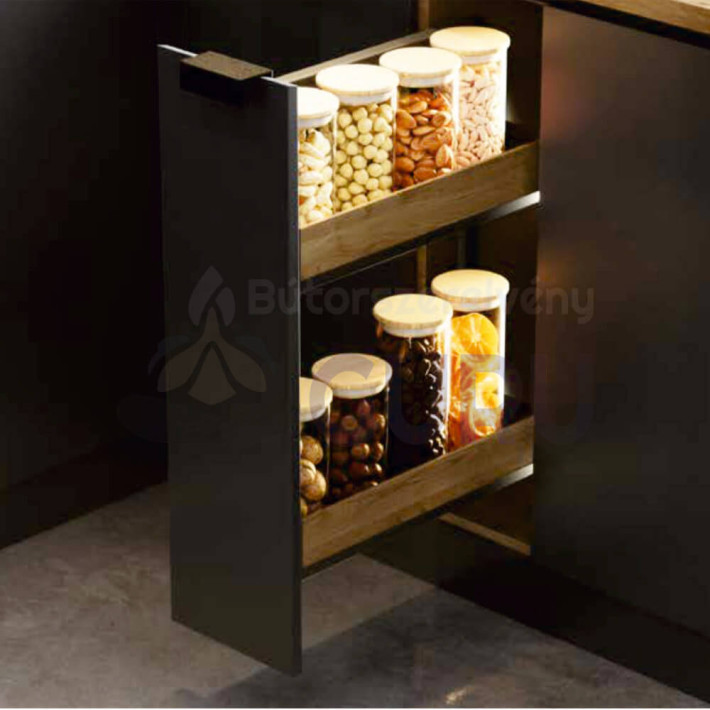 Maxima PURO mini oldalsó kihúzó  Matt fehér / üveges 200 mm - Balos