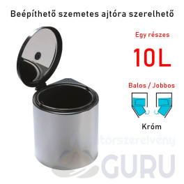 ajtóra szerelhető szeméttároló 10 literes ajtóra szerelhető szeméttároló 10 literes