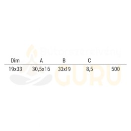 Filcpárna héjas csúszótalphoz – 19×33 mm fekete  
