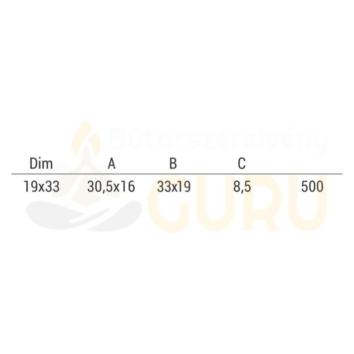 Filcpárna héjas csúszótalphoz – 19×33 mm fekete  