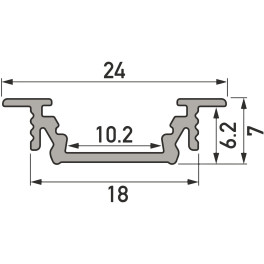 LED profil GROOVE - alumínium 3000 mm