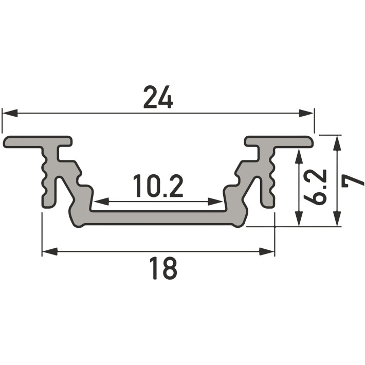 LED profil GROOVE - alumínium 3000 mm